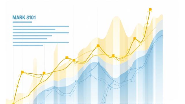 Graph and charts representing market trends